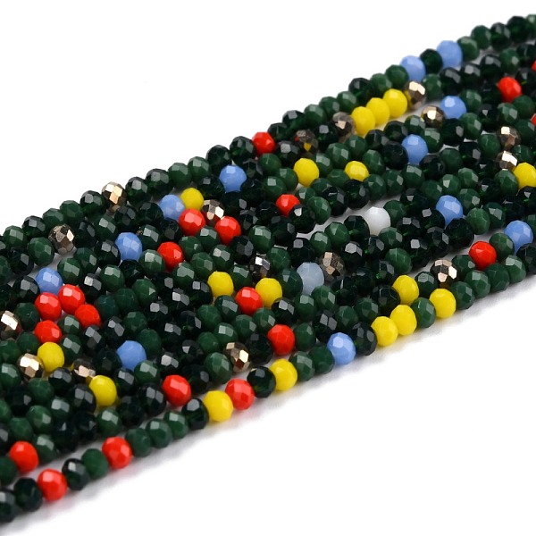 PandaHall Glass Beads Strands, Faceted, Rondelle, Dark Green, 3x2.5mm, Hole: 0.7mm, about 176pcs/strand, 16.54''(42cm) Glass Rondelle
PandaHall Glass Beads Strands, Faceted, Rondelle, Dark Green, 3x2.5mm, Hole: 0.7mm, about 176pcs/strand, 16.54''(42cm) Glass Rondelle