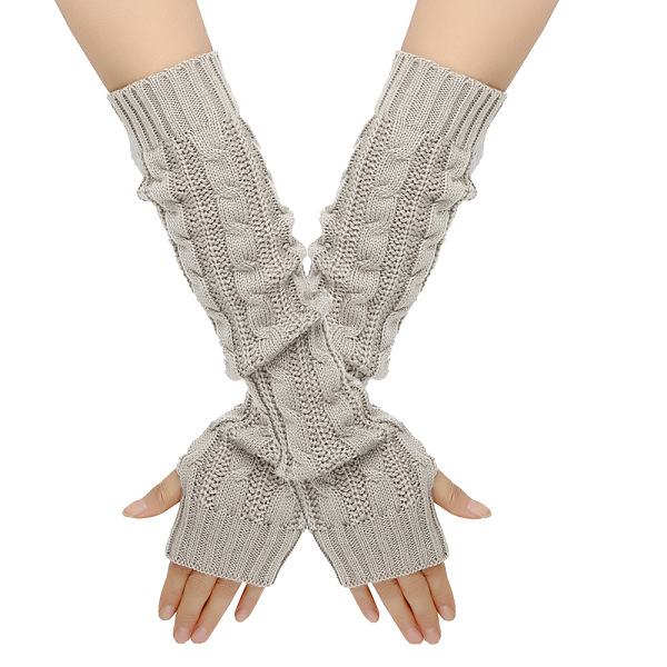 PandaHall Acrylic Fiber Yarn Knitting Fingerless Gloves, Long Winter Warm Gloves with Thumb Hole, Light Grey, 500x75mm Fibre
PandaHall Acrylic Fiber Yarn Knitting Fingerless Gloves, Long Winter Warm Gloves with Thumb Hole, Light Grey, 500x75mm Fibre