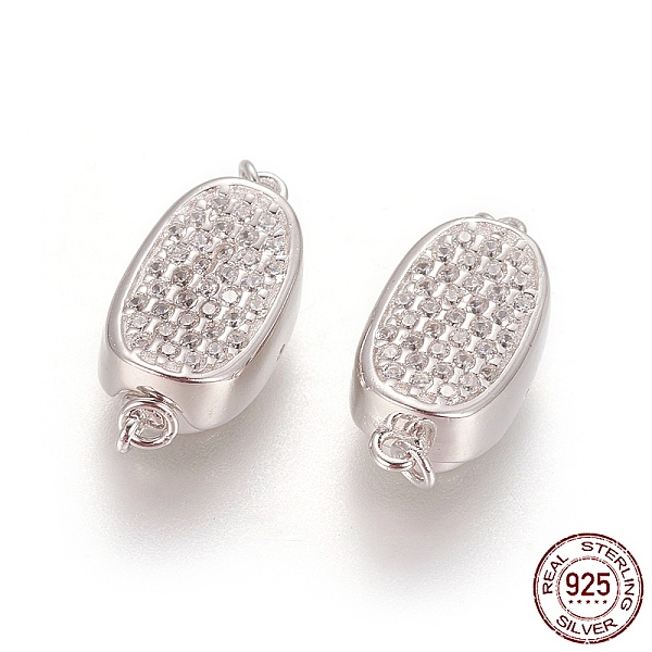 PandaHall Rhodium Plated 925 Sterling Silver Box Clasps, with Cubic Zirconia, with 925 Stamp, Oval, Platinum, Clear, 18x8x7mm, Hole: 1mm...
PandaHall Rhodium Plated 925 Sterling Silver Box Clasps, with Cubic Zirconia, with 925 Stamp, Oval, Platinum, Clear, 18x8x7mm, Hole: 1mm...