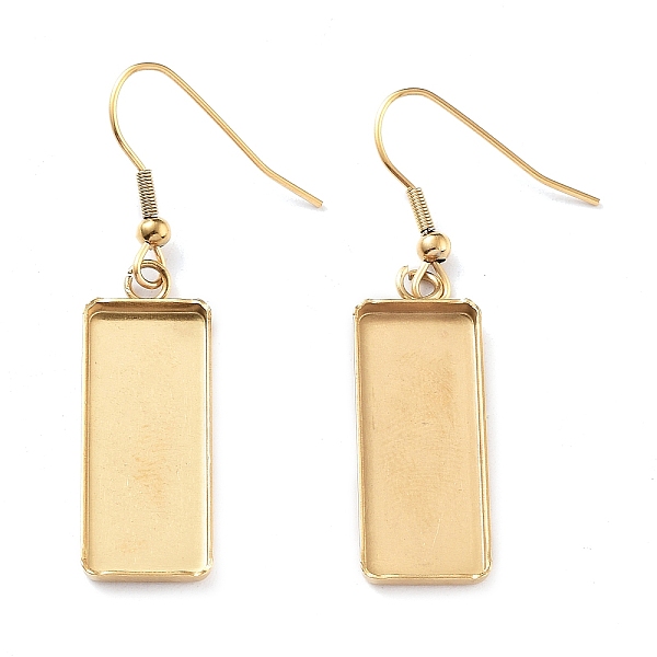 PandaHall Ion Plating(IP) 304 Stainless Steel Earring Hooks, Earring Settings, Long-Lasting Plated, Rectangle, Real 18K Gold Plated, 48x11mm...
PandaHall Ion Plating(IP) 304 Stainless Steel Earring Hooks, Earring Settings, Long-Lasting Plated, Rectangle, Real 18K Gold Plated, 48x11mm...