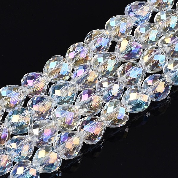 PandaHall Transparent Glass Beads Strands, Faceted, AB Color Plated, Teardrop, Clear AB, 6x6mm, Hole: 1.2mm, about 77~80pcs/strand, 17.95..., White
PandaHall Transparent Glass Beads Strands, Faceted, AB Color Plated, Teardrop, Clear AB, 6x6mm, Hole: 1.2mm, about 77~80pcs/strand, 17.95..., White