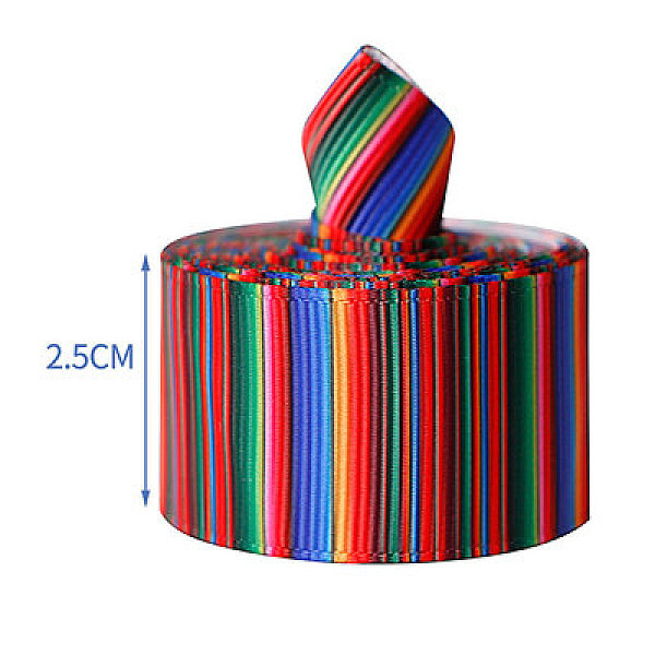 PandaHall Stripe Pattern Printed Polyester Grosgrain Ribbon, for DIY Bowknot Accessories, Mixed Color, 2-1/2 inch(63mm), about 5yards/roll..., Multicolor
PandaHall Stripe Pattern Printed Polyester Grosgrain Ribbon, for DIY Bowknot Accessories, Mixed Color, 2-1/2 inch(63mm), about 5yards/roll..., Multicolor