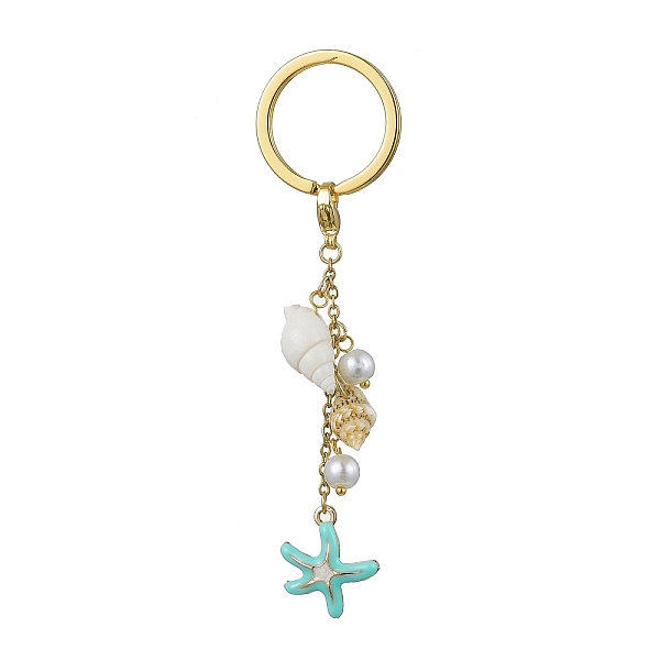 PandaHall Alloy Enamel & Spiral Shell Pendant Keychains, with Glass Pearl and Iron Split Key Rings, Starfish, 9.6cm Alloy Starfish
PandaHall Alloy Enamel & Spiral Shell Pendant Keychains, with Glass Pearl and Iron Split Key Rings, Starfish, 9.6cm Alloy Starfish