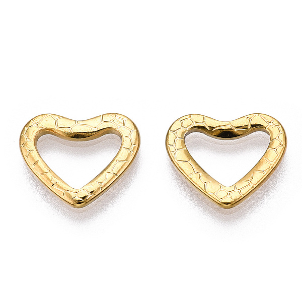 PandaHall Ion Plating(IP) 304 Stainless Steel Linking Ring, Textured, Heart, Real 18K Gold Plated, 12x14x1.5mm, Inner Diameter: 6x9.5mm 304...
PandaHall Ion Plating(IP) 304 Stainless Steel Linking Ring, Textured, Heart, Real 18K Gold Plated, 12x14x1.5mm, Inner Diameter: 6x9.5mm 304...