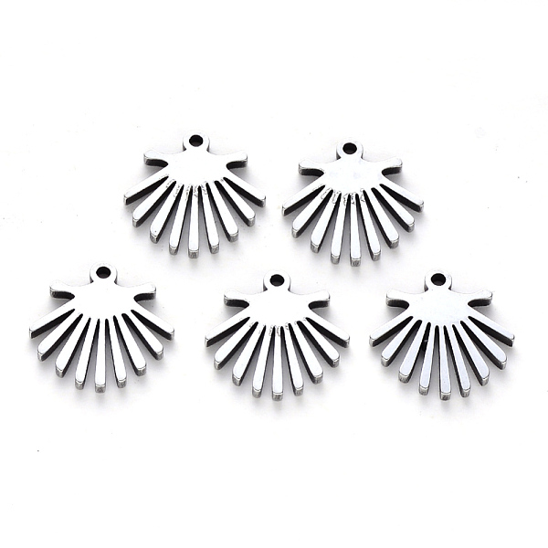 PandaHall 201 Stainless Steel Charms, Laser Cut, Fan, Stainless Steel Color, 13x13x1mm, Hole: 1.2mm 201 Stainless Steel Fan
PandaHall 201 Stainless Steel Charms, Laser Cut, Fan, Stainless Steel Color, 13x13x1mm, Hole: 1.2mm 201 Stainless Steel Fan