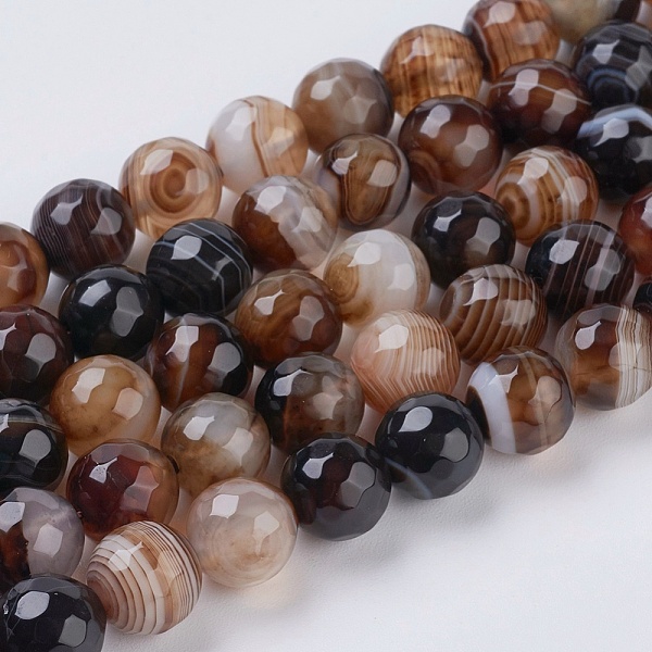 PandaHall Natural Striped Agate/Banded Agate Beads Strands, Faceted, Dyed, Round, Saddle Brown, 8mm, Hole: 1mm, about 46pcs/strand, 14.5...
PandaHall Natural Striped Agate/Banded Agate Beads Strands, Faceted, Dyed, Round, Saddle Brown, 8mm, Hole: 1mm, about 46pcs/strand, 14.5...