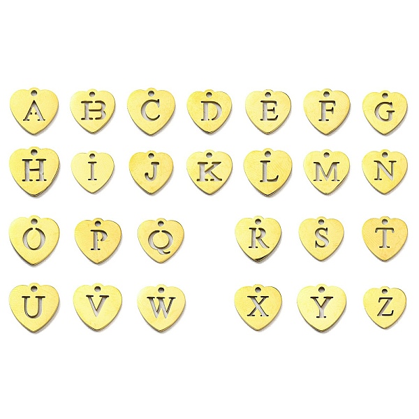 PandaHall Ion Plating(IP) 304 Stainless Steel Pendant, Golden, Heart with Letter, Mixed Shapes, 12x12x1mm, Hole: 1.4mm 304 Stainless Steel...
PandaHall Ion Plating(IP) 304 Stainless Steel Pendant, Golden, Heart with Letter, Mixed Shapes, 12x12x1mm, Hole: 1.4mm 304 Stainless Steel...