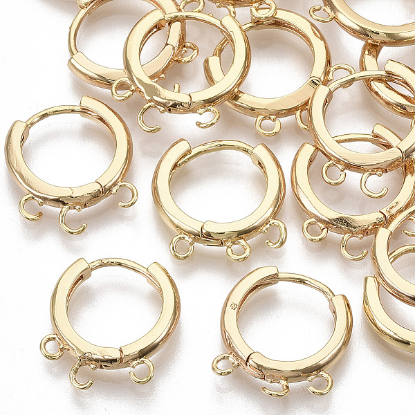 PandaHall Brass Huggie Hoop Earring Findings, with Horizontal Loop, Nickel Free, Real 18K Gold Plated, 17~18x16x2.5mm, Hole: 1.4mm, Pin: 1mm...
PandaHall Brass Huggie Hoop Earring Findings, with Horizontal Loop, Nickel Free, Real 18K Gold Plated, 17~18x16x2.5mm, Hole: 1.4mm, Pin: 1mm...