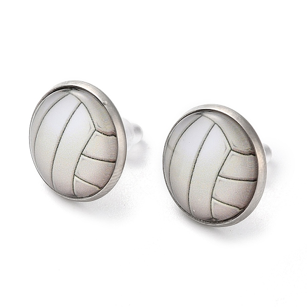 PandaHall Sport Balls Glass & 304 Stainless Steel Stud Earrings for Women, Stainless Steel Color, Volleyball, 15.5mm 304 Stainless Steel...
PandaHall Sport Balls Glass & 304 Stainless Steel Stud Earrings for Women, Stainless Steel Color, Volleyball, 15.5mm 304 Stainless Steel...