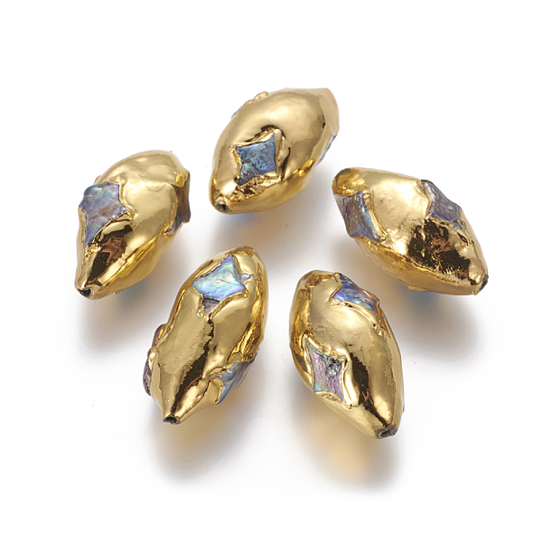 PandaHall Natural Cultured Freshwater Pearl Beads, Dyed, with Golden Plated Brass Findings, Olive Shape with Star, DarkSlate Blue...
PandaHall Natural Cultured Freshwater Pearl Beads, Dyed, with Golden Plated Brass Findings, Olive Shape with Star, DarkSlate Blue...