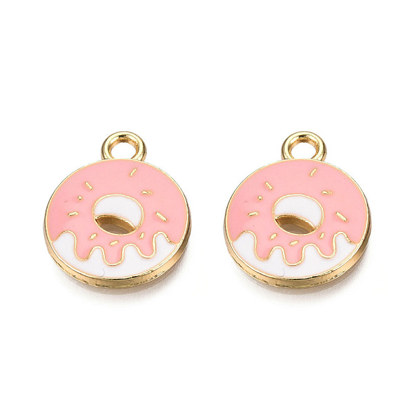 PandaHall Eco-Friendly Zinc Alloy Pendants, with Enamel, Donut, Cadmium Free & Nickel Free & Lead Free, Golden, Pink, 18.5x14.5x2mm, Hole...
PandaHall Eco-Friendly Zinc Alloy Pendants, with Enamel, Donut, Cadmium Free & Nickel Free & Lead Free, Golden, Pink, 18.5x14.5x2mm, Hole...