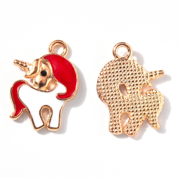 PandaHall Alloy Enamel Pendants, Unicorn, Light Gold, Red, 20x15x3.5mm, Hole: 2.0mm Alloy+Enamel Unicorn Red
PandaHall Alloy Enamel Pendants, Unicorn, Light Gold, Red, 20x15x3.5mm, Hole: 2.0mm Alloy+Enamel Unicorn Red