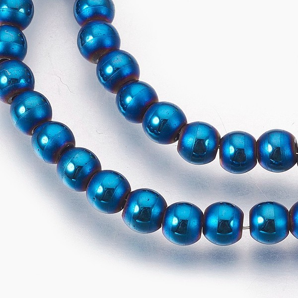 PandaHall Electroplate Non-Magnetic Synthetic Hematite Beads Strands, Polished, Frosted, Round, Blue Plated, 4mm, Hole: 1mm, about...
PandaHall Electroplate Non-Magnetic Synthetic Hematite Beads Strands, Polished, Frosted, Round, Blue Plated, 4mm, Hole: 1mm, about...