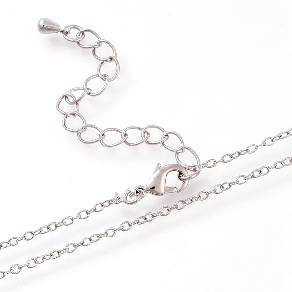PandaHall Brass Cable Chain Necklaces Making, with Lobster Claw Clasps, Long-Lasting Plated, Platinum, 17.71 inch(45cm) Brass
PandaHall Brass Cable Chain Necklaces Making, with Lobster Claw Clasps, Long-Lasting Plated, Platinum, 17.71 inch(45cm) Brass
