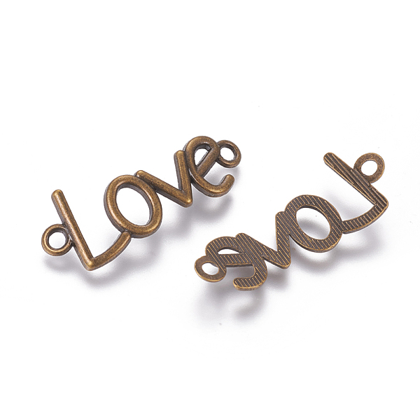 PandaHall Tibetan Style Alloy Word Love Links connectors, Cadmium Free & Nickel Free & Lead Free, Antique Bronze, 16x40x2mm, Hole: 3mm...
PandaHall Tibetan Style Alloy Word Love Links connectors, Cadmium Free & Nickel Free & Lead Free, Antique Bronze, 16x40x2mm, Hole: 3mm...