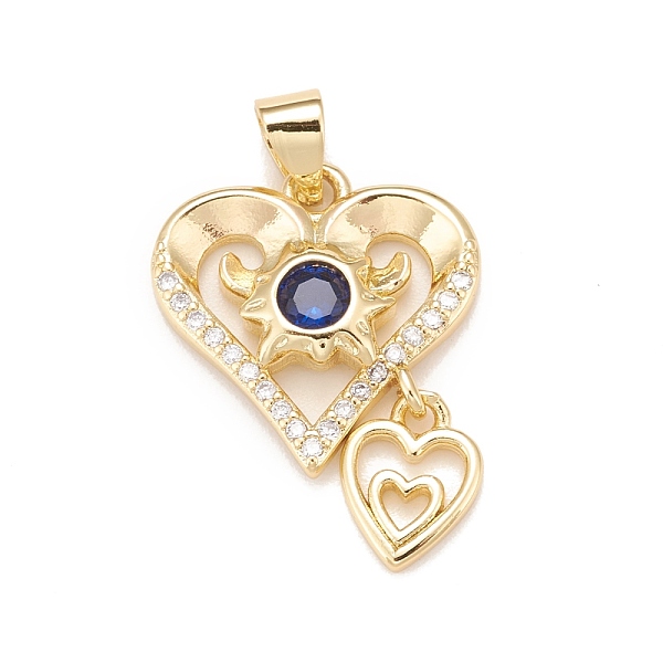 PandaHall Brass Micro Pave Cubic Zirconia Pendants, Real 18K Gold Plated, Lead Free & Cadmium Free, Heart, Midnight Blue, 21x17x3mm, Hole...
PandaHall Brass Micro Pave Cubic Zirconia Pendants, Real 18K Gold Plated, Lead Free & Cadmium Free, Heart, Midnight Blue, 21x17x3mm, Hole...