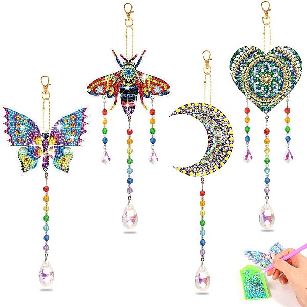 PandaHall Diamond Art Painting Suncatcher Kits, 5D Diamond Paintings Wind Chime Keychains, DIY Diamond Art Kits Hanging Ornament for Home...
PandaHall Diamond Art Painting Suncatcher Kits, 5D Diamond Paintings Wind Chime Keychains, DIY Diamond Art Kits Hanging Ornament for Home...