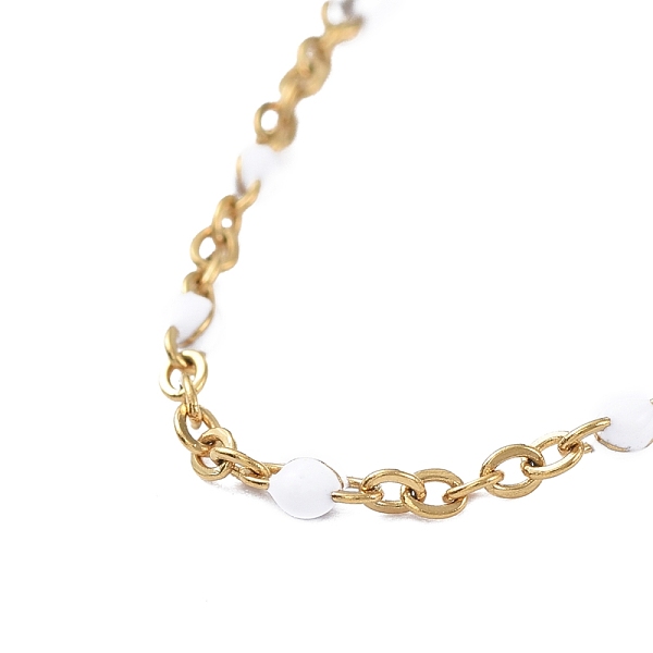 PandaHall 304 Stainless Steel Cable Chain Necklaces, with Enamel and Lobster Claw Clasps, Golden, White, 16.92 inch(43cm) 304 Stainless...
PandaHall 304 Stainless Steel Cable Chain Necklaces, with Enamel and Lobster Claw Clasps, Golden, White, 16.92 inch(43cm) 304 Stainless...