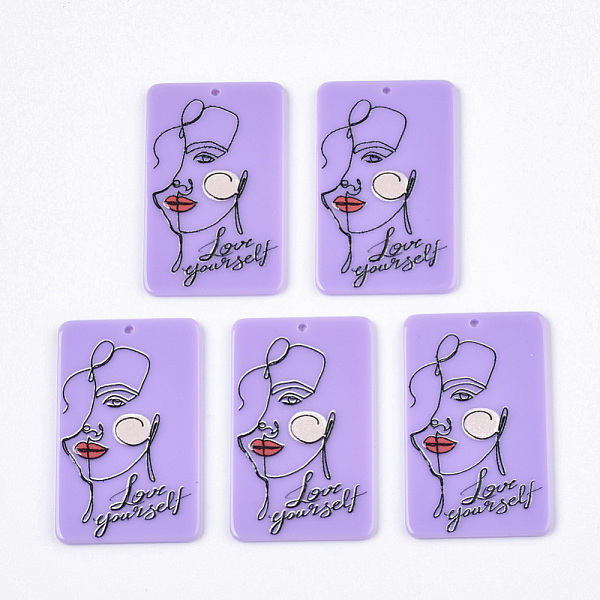 PandaHall Acrylic Big Pendants, 3D Printed, Rectangle, Abstract Face & Love Yourself Pattern, Lilac, 50x30.5x2.5mm, Hole: 1.8mm Acrylic..., Purple
PandaHall Acrylic Big Pendants, 3D Printed, Rectangle, Abstract Face & Love Yourself Pattern, Lilac, 50x30.5x2.5mm, Hole: 1.8mm Acrylic..., Purple