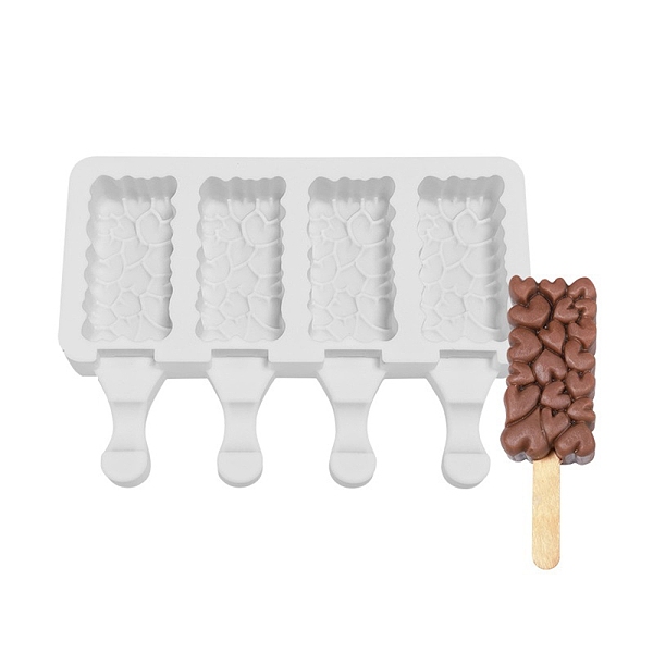 PandaHall Food Grade DIY Rectangle Ice-cream Silicone Molds, Ice Pop Molds, for Making Ice Cream, 4 Cavities, White, 129x180x23mm, Inner...
PandaHall Food Grade DIY Rectangle Ice-cream Silicone Molds, Ice Pop Molds, for Making Ice Cream, 4 Cavities, White, 129x180x23mm, Inner...