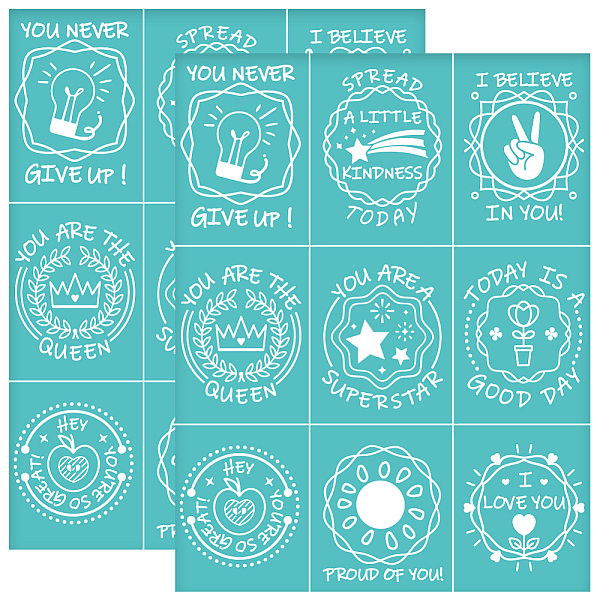 PandaHall Self-Adhesive Silk Screen Printing Stencil, for Painting on Wood, DIY Decoration T-Shirt Fabric, Turquoise, Word, 280x220mm...
PandaHall Self-Adhesive Silk Screen Printing Stencil, for Painting on Wood, DIY Decoration T-Shirt Fabric, Turquoise, Word, 280x220mm...