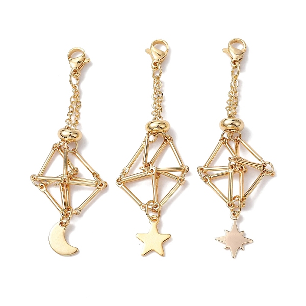 PandaHall 3Pcs 3 Styles Brass Macrame Pouch Empty Stone Holder Pendant Decoration, with 304 Stainless Steel Clasps, Moon & Star, Golden...
PandaHall 3Pcs 3 Styles Brass Macrame Pouch Empty Stone Holder Pendant Decoration, with 304 Stainless Steel Clasps, Moon & Star, Golden...