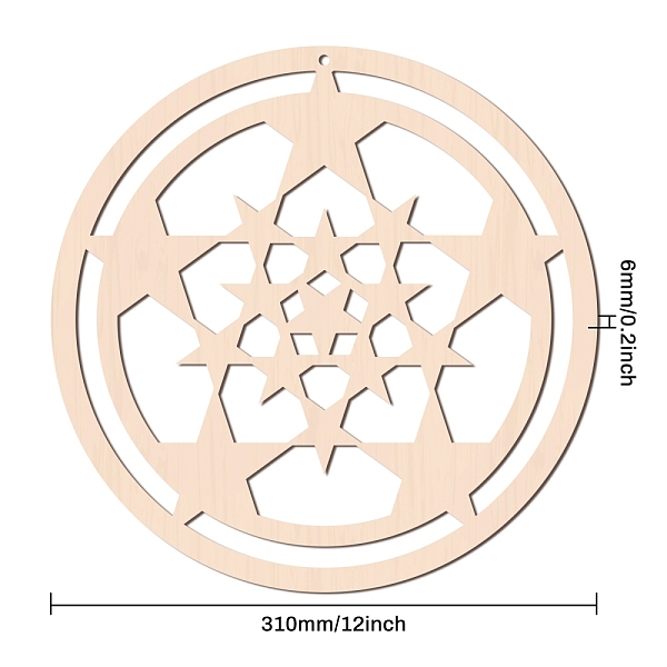 PandaHall Laser Cut Wooden Wall Sculpture, Torus Wall Art, Home Decor Meditation Symbol, Flat Round with Star, BurlyWood, 31x0.6cm Wood Flat..., Orange
PandaHall Laser Cut Wooden Wall Sculpture, Torus Wall Art, Home Decor Meditation Symbol, Flat Round with Star, BurlyWood, 31x0.6cm Wood Flat..., Orange