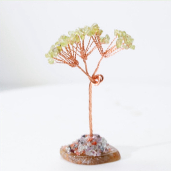 PandaHall Natural Peridot Tree of Life Feng Shui Ornaments, Home Display Decorations, with Agate Slice, 40x35x80mm Peridot Tree of Life
PandaHall Natural Peridot Tree of Life Feng Shui Ornaments, Home Display Decorations, with Agate Slice, 40x35x80mm Peridot Tree of Life