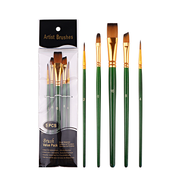 PandaHall Painting Brush Set, Nylon Brush Head with Wooden Handle and Gold Plated Aluminium Tube, for Watercolor Painting Artist...
PandaHall Painting Brush Set, Nylon Brush Head with Wooden Handle and Gold Plated Aluminium Tube, for Watercolor Painting Artist...