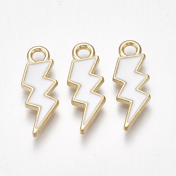 PandaHall Alloy Pendants, Cadmium Free & Lead Free, with Enamel, Lightning Bolt, Light Gold, White, 20.5x7.5x2mm, Hole: 2mm Alloy+Enamel...
PandaHall Alloy Pendants, Cadmium Free & Lead Free, with Enamel, Lightning Bolt, Light Gold, White, 20.5x7.5x2mm, Hole: 2mm Alloy+Enamel...