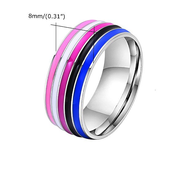 PandaHall Rainbow Pride Flag Stainless Steel Finger Ring, Violet, US Size 8(18.1mm) Stainless Steel Ring Purple
PandaHall Rainbow Pride Flag Stainless Steel Finger Ring, Violet, US Size 8(18.1mm) Stainless Steel Ring Purple