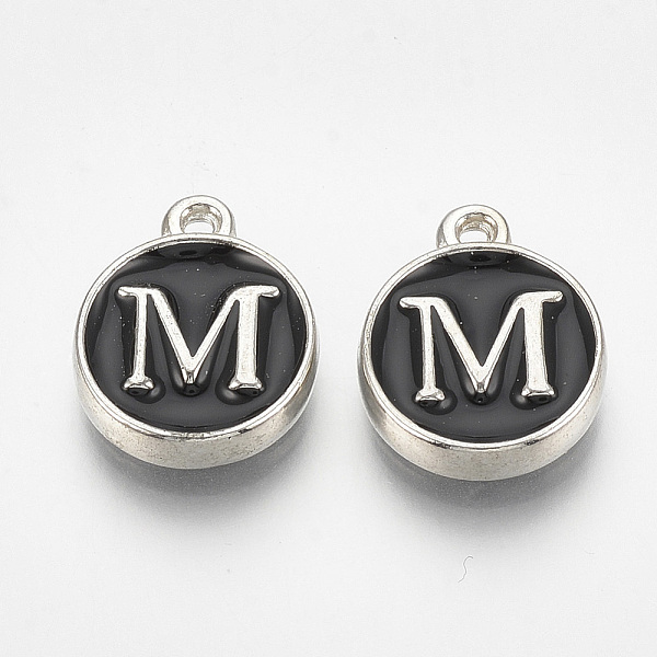PandaHall Alloy Enamel Charms, Flat Round with Letter, Platinum, Black, Letter.M, 14x11.5x2.5mm, Hole: 1mm Brass+Enamel Letter M Black
PandaHall Alloy Enamel Charms, Flat Round with Letter, Platinum, Black, Letter.M, 14x11.5x2.5mm, Hole: 1mm Brass+Enamel Letter M Black