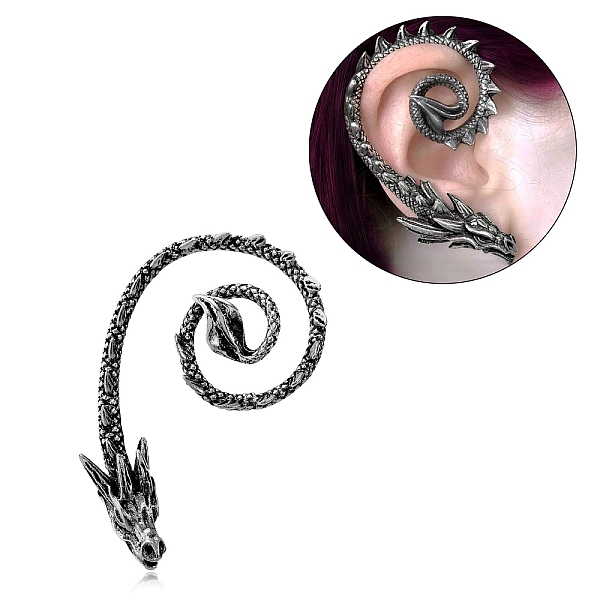 PandaHall Alloy Dragon Stud Earrings, Climber Wrap Around Earrings for Men Women, Antique Silver, 58x46x10mm, Pin: 0.8mm Alloy
PandaHall Alloy Dragon Stud Earrings, Climber Wrap Around Earrings for Men Women, Antique Silver, 58x46x10mm, Pin: 0.8mm Alloy