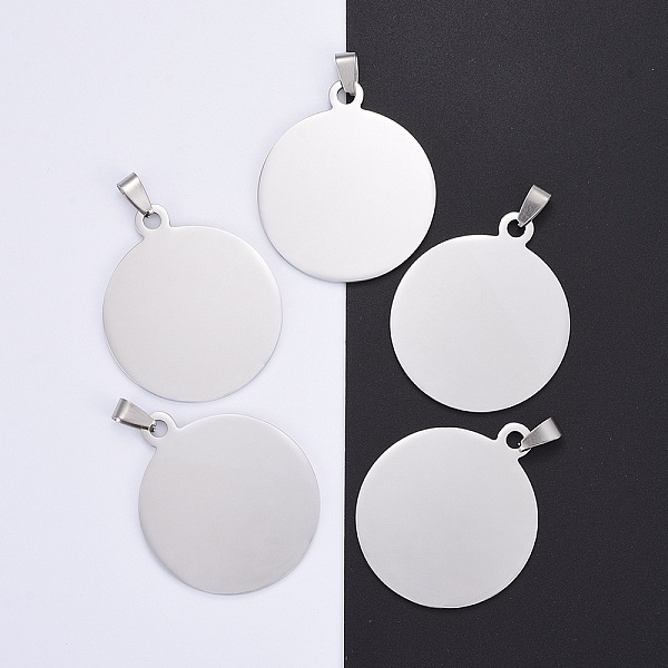 PandaHall 304 Stainless Steel Pendants, Manual Polishing, Blank Stamping Tags, Flat Round, Stainless Steel Color, 44x38x1.8mm, Hole: 4x8.5mm...
PandaHall 304 Stainless Steel Pendants, Manual Polishing, Blank Stamping Tags, Flat Round, Stainless Steel Color, 44x38x1.8mm, Hole: 4x8.5mm...