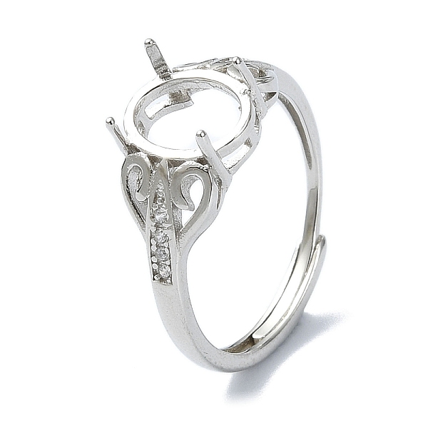 PandaHall Adjustable 925 Sterling Silver Ring Components, with Cubic Zirconia, For Half Drilled Beads, Real Platinum Plated, 2~7mm, US Size...
PandaHall Adjustable 925 Sterling Silver Ring Components, with Cubic Zirconia, For Half Drilled Beads, Real Platinum Plated, 2~7mm, US Size...