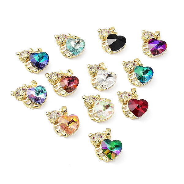 PandaHall Real 18K Gold Plated Rack Plating Brass Micro Pave Cubic Zirconia Pendants, with Glass, Long-Lasting Plated, Cadmium Free & Lead..., Multicolor
PandaHall Real 18K Gold Plated Rack Plating Brass Micro Pave Cubic Zirconia Pendants, with Glass, Long-Lasting Plated, Cadmium Free & Lead..., Multicolor