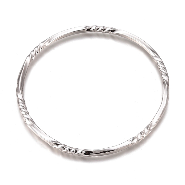 PandaHall Alloy Bangles, Cadmium Free & Lead Free, Textured, Platinum, Inner Diameter: 2-7/8x2-7/8 inch(7.4x7.3cm) Alloy
PandaHall Alloy Bangles, Cadmium Free & Lead Free, Textured, Platinum, Inner Diameter: 2-7/8x2-7/8 inch(7.4x7.3cm) Alloy