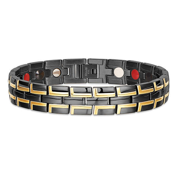 PandaHall SHEGRACE Stainless Steel Watch Band Bracelets, Gunmetal & Real 18K Gold Plated, 8-5/8 inch(22cm) Stainless Steel
PandaHall SHEGRACE Stainless Steel Watch Band Bracelets, Gunmetal & Real 18K Gold Plated, 8-5/8 inch(22cm) Stainless Steel