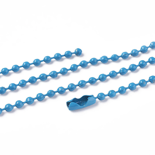 PandaHall Iron Ball Bead Chains, Soldered, with Iron Ball Chain Connectors, Sea Green, 28 inch, 2.4mm Iron
PandaHall Iron Ball Bead Chains, Soldered, with Iron Ball Chain Connectors, Sea Green, 28 inch, 2.4mm Iron