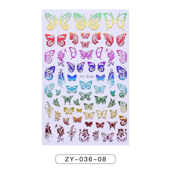 PandaHall Nail Art Stickers, Self-adhesive, For Nail Tips Decorations, Butterfly Pattern, Mixed Color, 12x7.5cm Paper Butterfly Multicolor
PandaHall Nail Art Stickers, Self-adhesive, For Nail Tips Decorations, Butterfly Pattern, Mixed Color, 12x7.5cm Paper Butterfly Multicolor