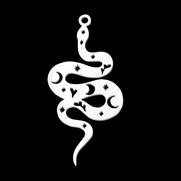 PandaHall 201 Stainless Steel Pendants, Laser Cut, Snake, Stainless Steel Color, 38x18x1mm, Hole: 1.6mm 201 Stainless Steel Snake
PandaHall 201 Stainless Steel Pendants, Laser Cut, Snake, Stainless Steel Color, 38x18x1mm, Hole: 1.6mm 201 Stainless Steel Snake