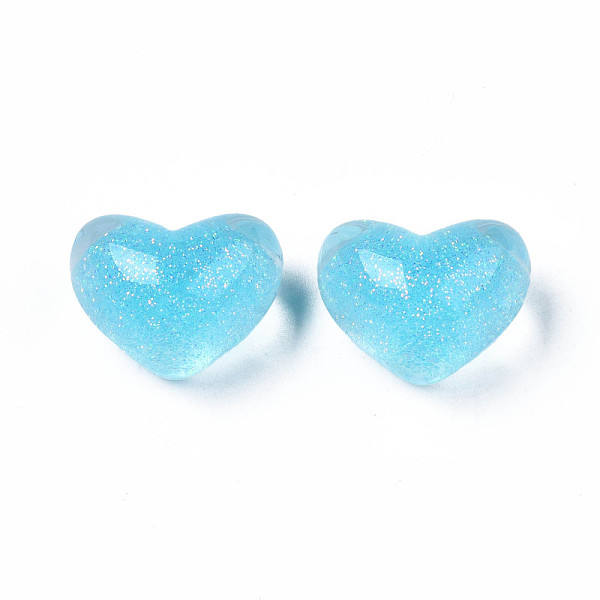 PandaHall Translucent Acrylic Cabochons, with Glitter Powder, Heart, Sky Blue, 14x18x12mm Acrylic Heart
PandaHall Translucent Acrylic Cabochons, with Glitter Powder, Heart, Sky Blue, 14x18x12mm Acrylic Heart