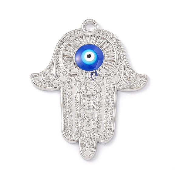 PandaHall Alloy Enamel Pendants, with Crystal Rhinestone, Hamsa Hand with Evil Eye Charms, Blue, Platinum, 38x29.5x3mm, Hole: 2.4mm Alloy...
PandaHall Alloy Enamel Pendants, with Crystal Rhinestone, Hamsa Hand with Evil Eye Charms, Blue, Platinum, 38x29.5x3mm, Hole: 2.4mm Alloy...
