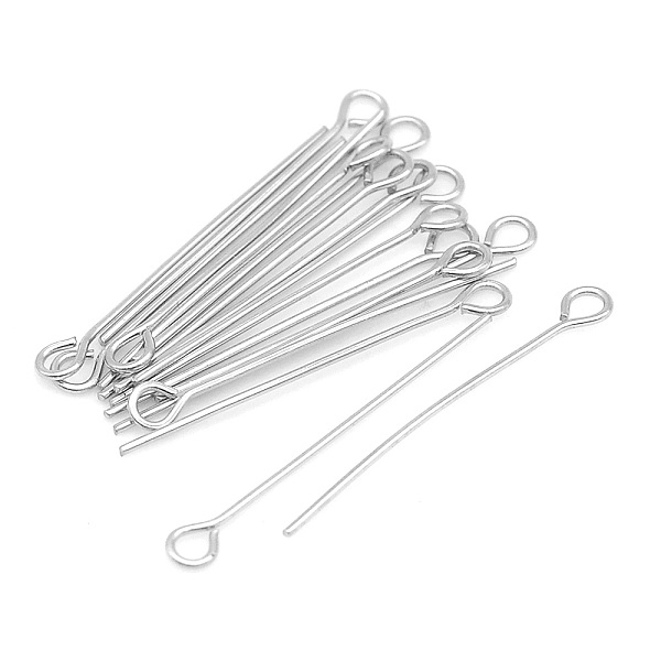 PandaHall 304 Stainless Steel Eye Pins, Stainless Steel Color, 40x3.5x0.6mm, Hole: 2mm, about 30pcs/bag 304 Stainless Steel
PandaHall 304 Stainless Steel Eye Pins, Stainless Steel Color, 40x3.5x0.6mm, Hole: 2mm, about 30pcs/bag 304 Stainless Steel