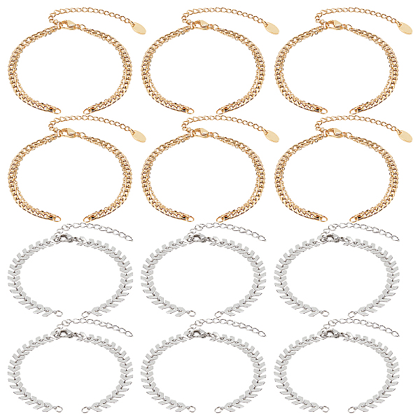 PandaHall 12 Strands 2 Colors Adjustable Bracelet Chain, 2 Style Two-Layer Half-Finished Adjustable Bracelets Extender Chain Stainless...
PandaHall 12 Strands 2 Colors Adjustable Bracelet Chain, 2 Style Two-Layer Half-Finished Adjustable Bracelets Extender Chain Stainless...