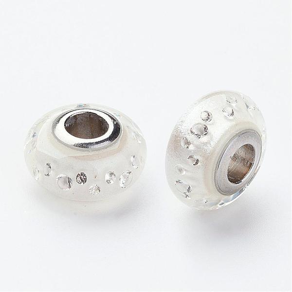 PandaHall 304 Stainless Steel Resin European Beads, with Cubic Zirconia and Enamel, Rondelle, Large Hole Beads, White, 14.5x8mm, Hole: 5mm...
PandaHall 304 Stainless Steel Resin European Beads, with Cubic Zirconia and Enamel, Rondelle, Large Hole Beads, White, 14.5x8mm, Hole: 5mm...