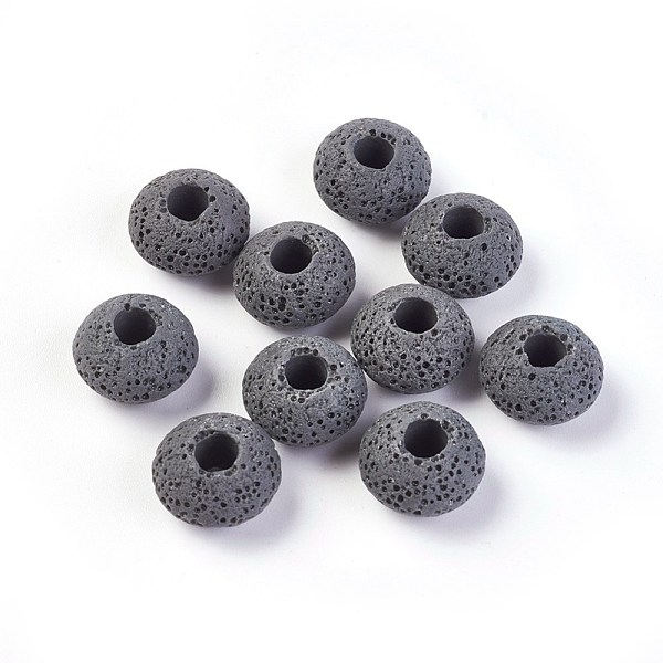 PandaHall Natural Lava Rock Beads, Dyed, Rondelle, Gray, 15.5~16x9.7~10mm, Hole: 5~5.4mm Lava Rock Rondelle Gray
PandaHall Natural Lava Rock Beads, Dyed, Rondelle, Gray, 15.5~16x9.7~10mm, Hole: 5~5.4mm Lava Rock Rondelle Gray
