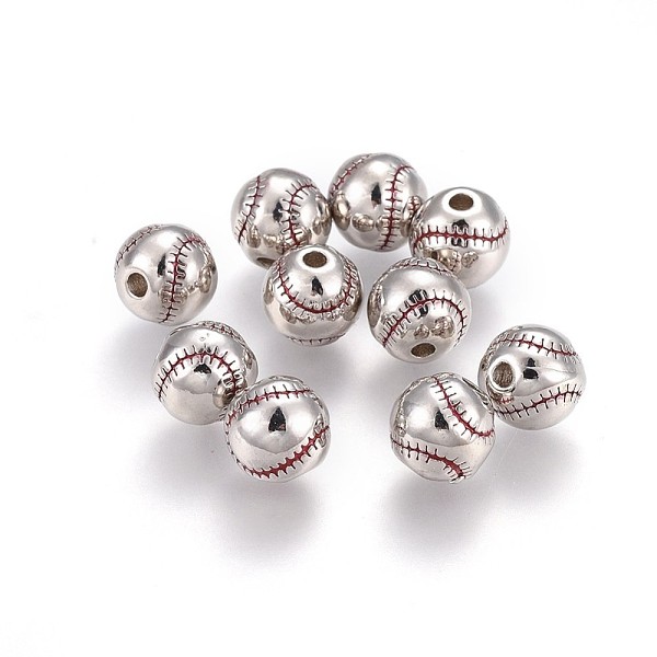 PandaHall Brass Enamel Beads, Sports Beads, Long-Lasting Plated, Baseball, Real Platinum Plated, 9.3x9mm, Hole: 2.1mm Brass+Enamel Others
PandaHall Brass Enamel Beads, Sports Beads, Long-Lasting Plated, Baseball, Real Platinum Plated, 9.3x9mm, Hole: 2.1mm Brass+Enamel Others