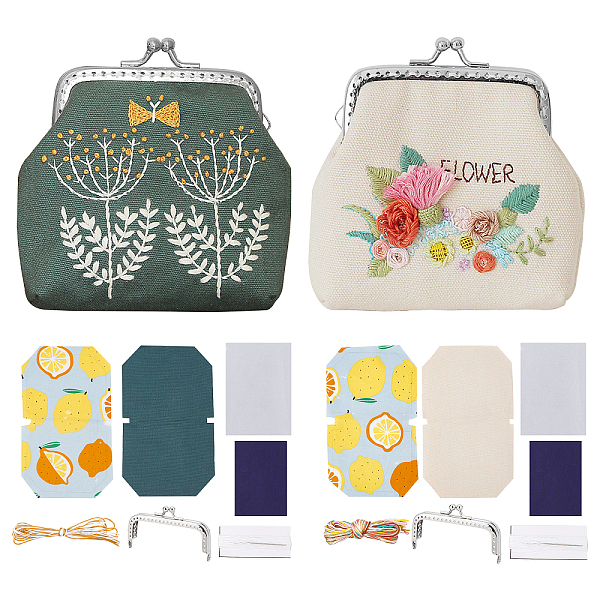 PandaHall WADORN 2 Sets DIY Coin Purse Embroidery Making Kit, Kiss Clasp Embroidery Pouch Making Material Flower Pattern Handmade Cross..., Multicolor
PandaHall WADORN 2 Sets DIY Coin Purse Embroidery Making Kit, Kiss Clasp Embroidery Pouch Making Material Flower Pattern Handmade Cross..., Multicolor