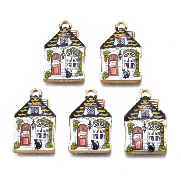PandaHall Rack Plating Alloy Enamel Pendants, Cadmium Free & Nickel Free & Lead Free, House, Black, 21.9x13.3x2mm, Hole: 1.5mm Alloy+Enamel...
PandaHall Rack Plating Alloy Enamel Pendants, Cadmium Free & Nickel Free & Lead Free, House, Black, 21.9x13.3x2mm, Hole: 1.5mm Alloy+Enamel...